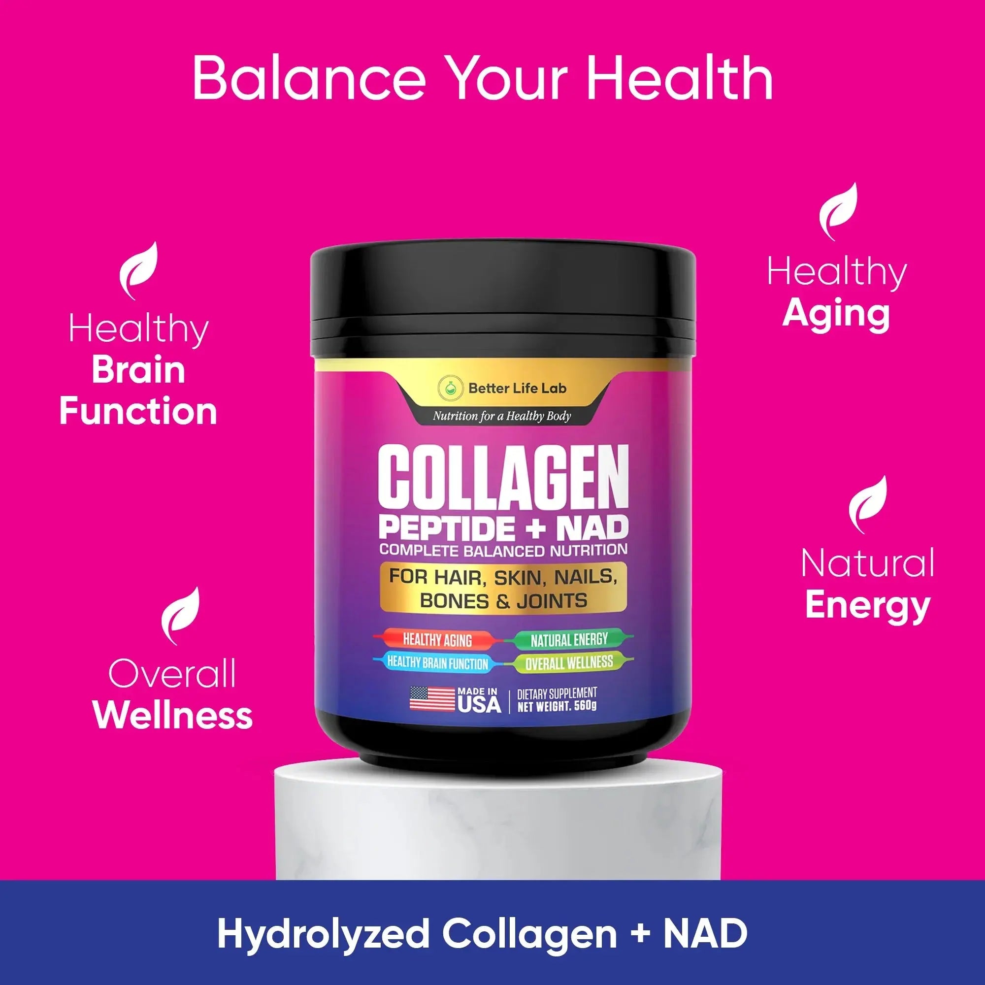Collagen Peptide for Hair, Skin, Nails, Bones & Joint - Better Life Lab