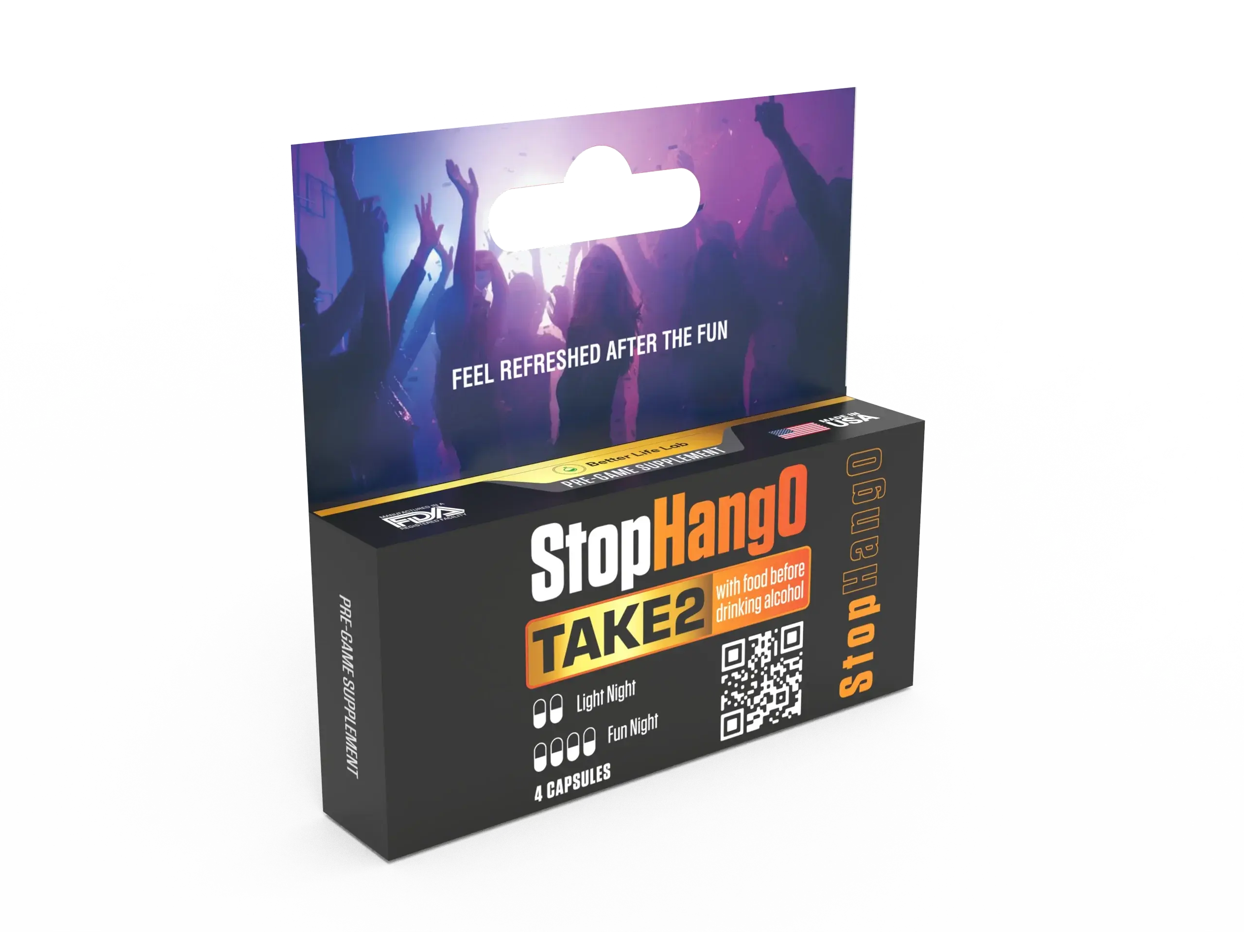 StopHangO for Post Celebration and Morning Relief - Your Ultimate Hangover Solution Travel Pack - Better Life Lab