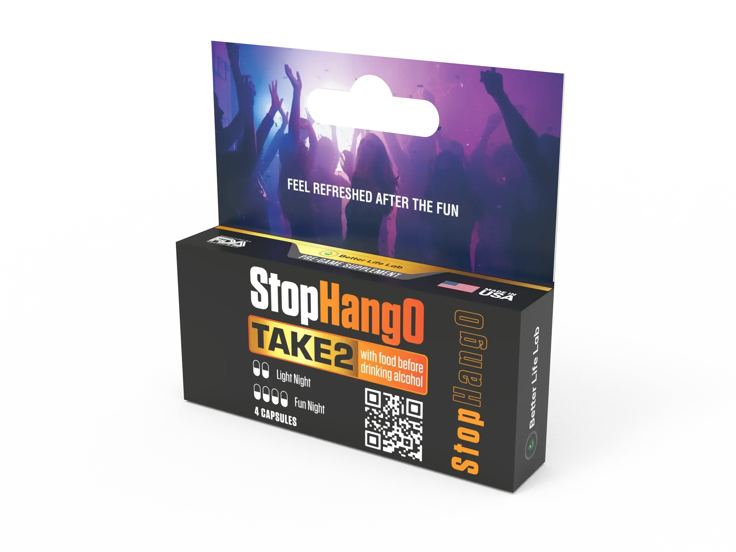 StopHangO for Post Celebration and Morning Relief - Your Ultimate Hangover Solution Travel Pack - Better Life Lab