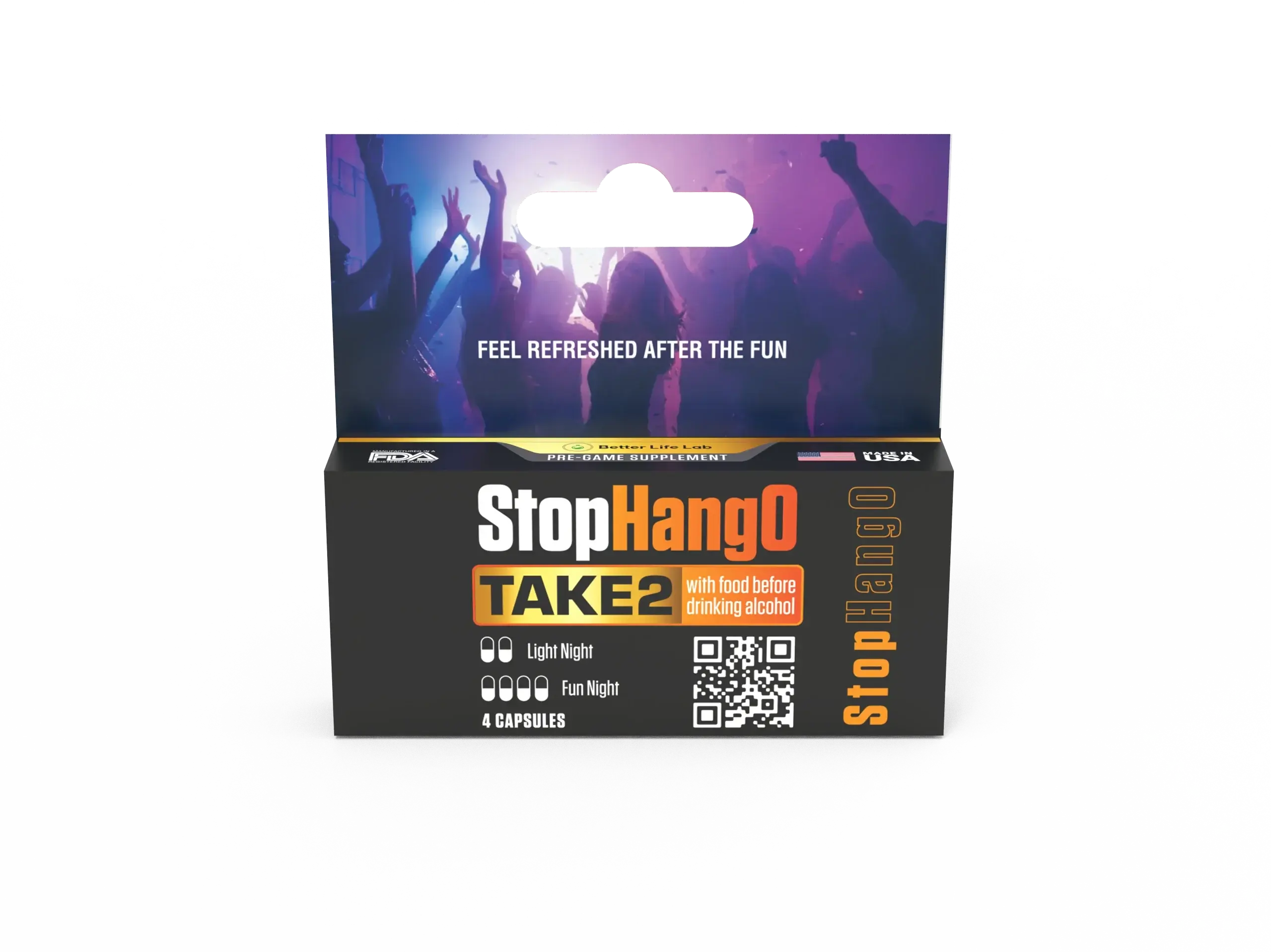 StopHangO for Post Celebration and Morning Relief - Your Ultimate Hangover Solution Travel Pack - Better Life Lab