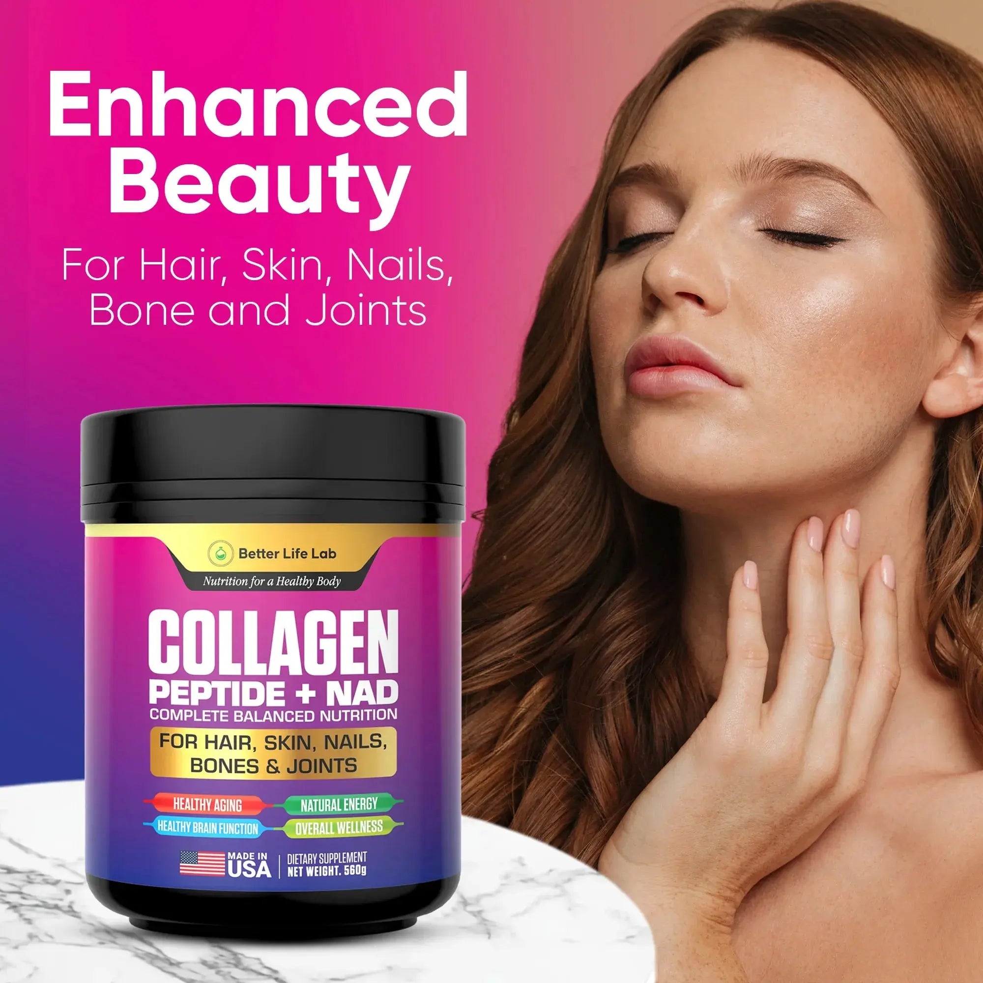 Collagen Peptide for Hair, Skin, Nails, Bones & Joint - Better Life Lab