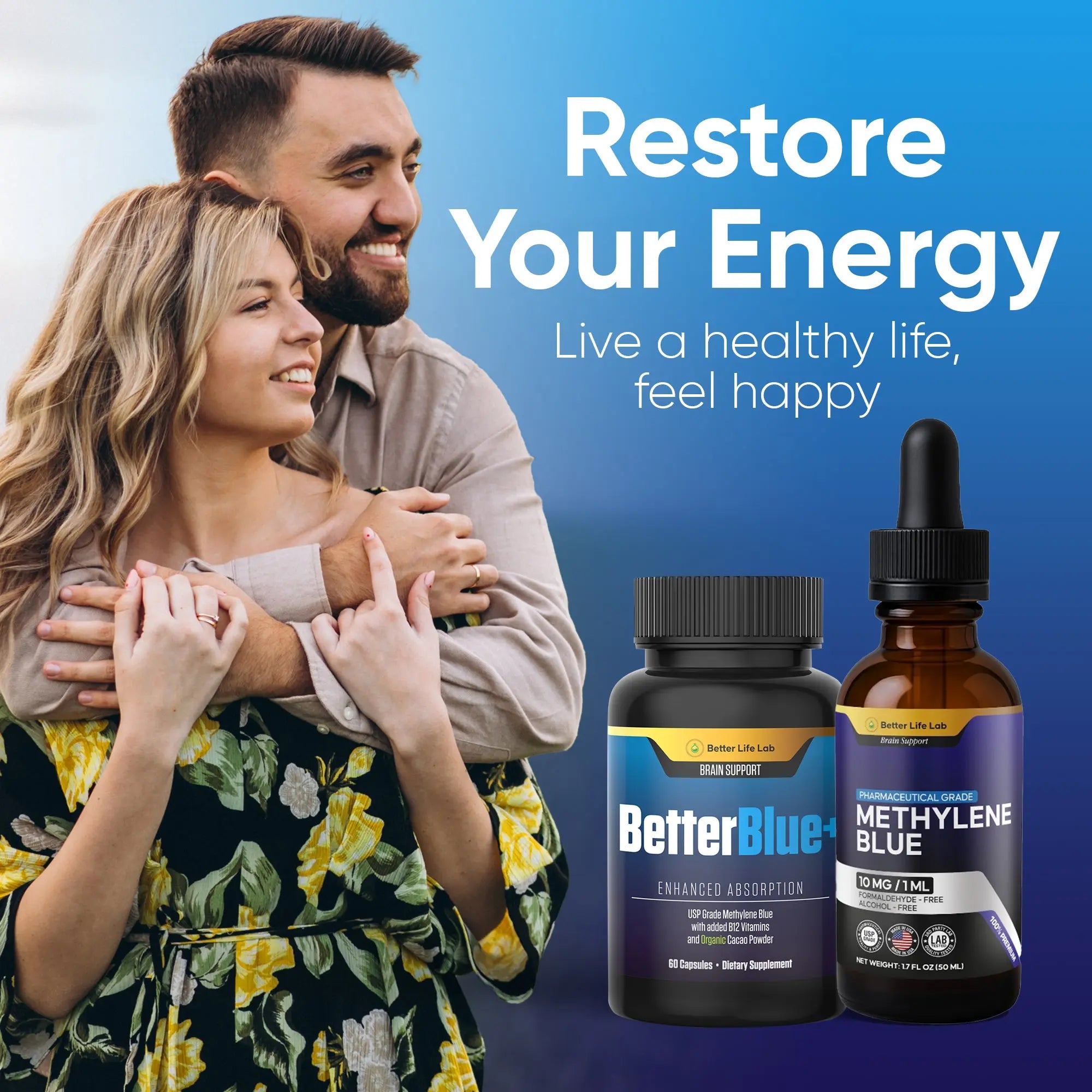 Methylene Blue Capsules & Tinctures Combo Pack – Cognitive Support & Cellular Energy Boost