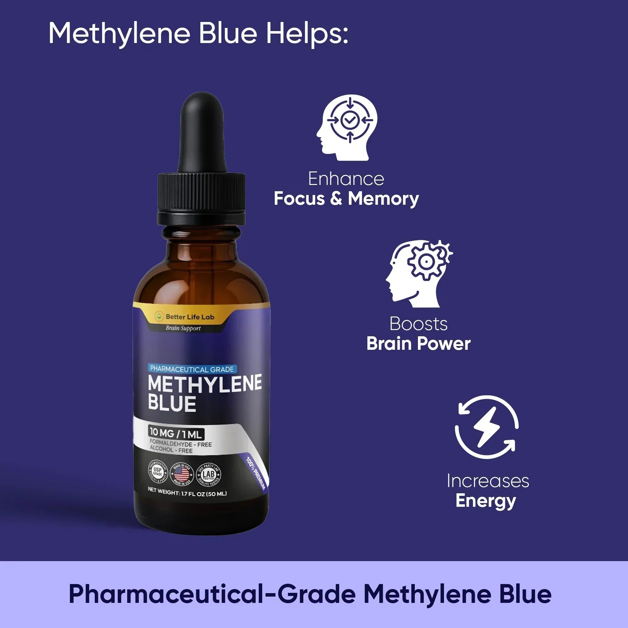 Pharma-Grade Methylene Blue Supplements – Enhance Focus, Memory & Cognitive Energy