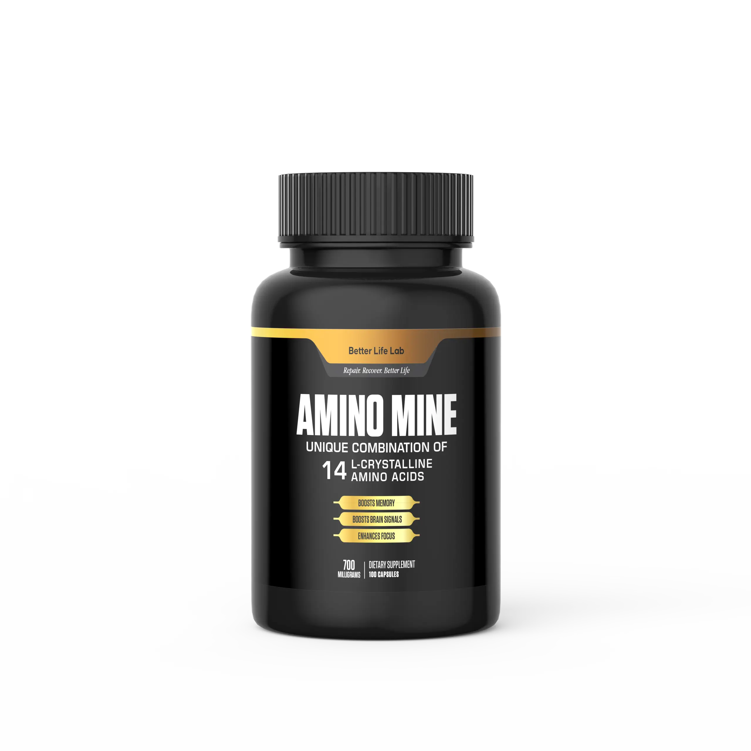Better Life Lab Aminomine Advanced Amino Acid Supplement - Brain Health Memory and Focus Support - Image 1