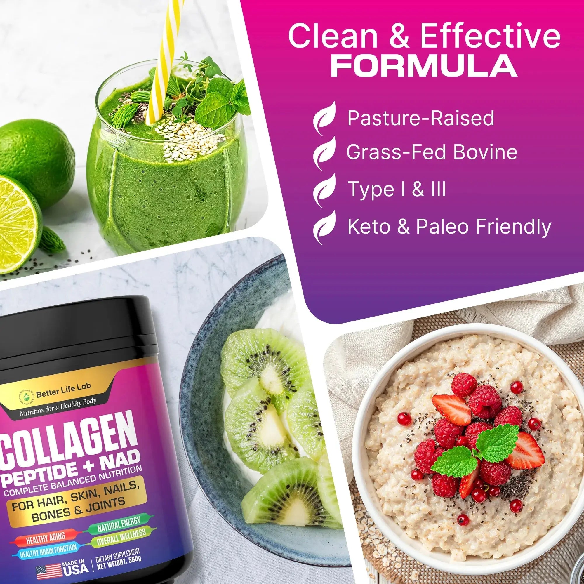 Collagen Peptide for Hair, Skin, Nails, Bones & Joint - Better Life Lab