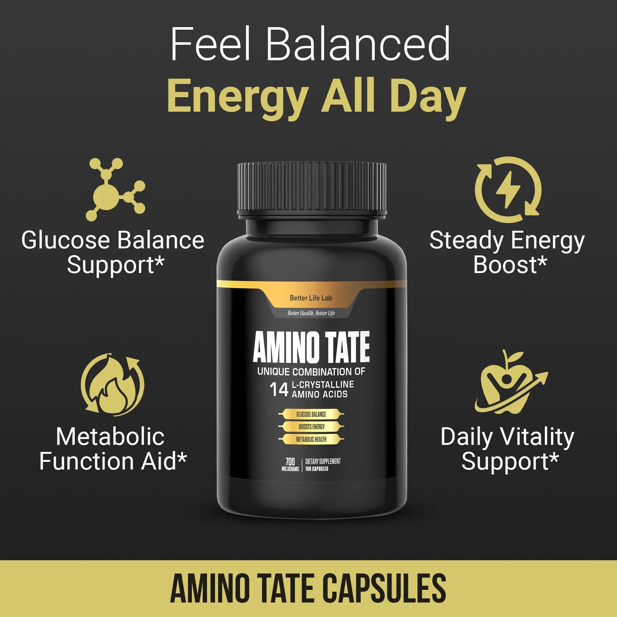 Better Life Lab AMINOTATE – Advanced Amino Acid Support for Glucose Balance & Energy - Premium Health Supplement - Image 6