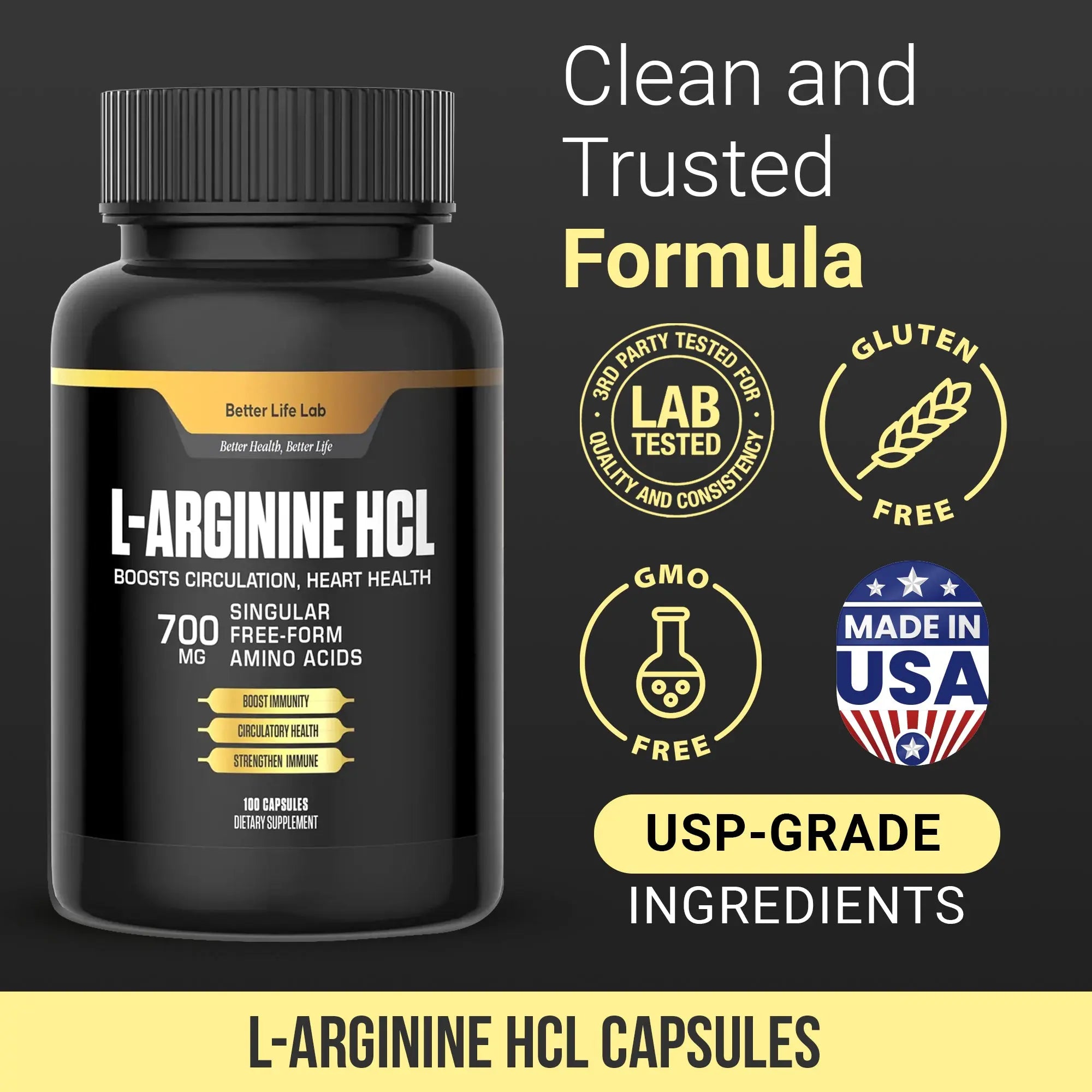 Better Life Lab L-Arginine HCl – Advanced Support for Circulation, Recovery & Immune Health - Premium Health Supplement - Image 2