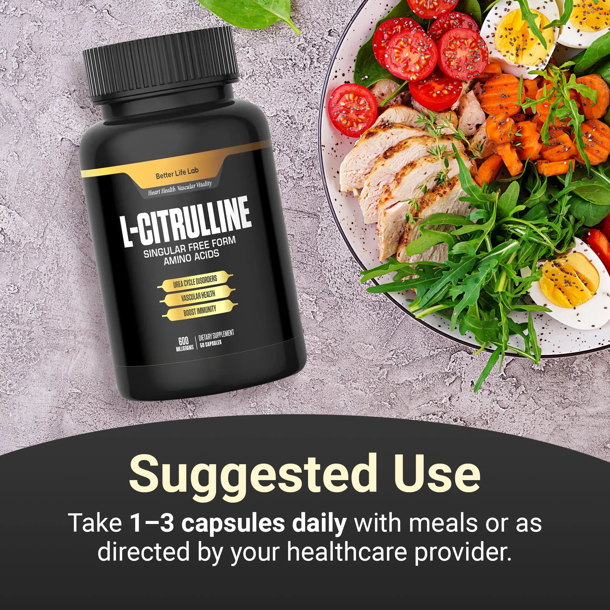 L-Citrulline – Singular Free-Form Amino Acid for Vascular Health & Energy Better Life Lab