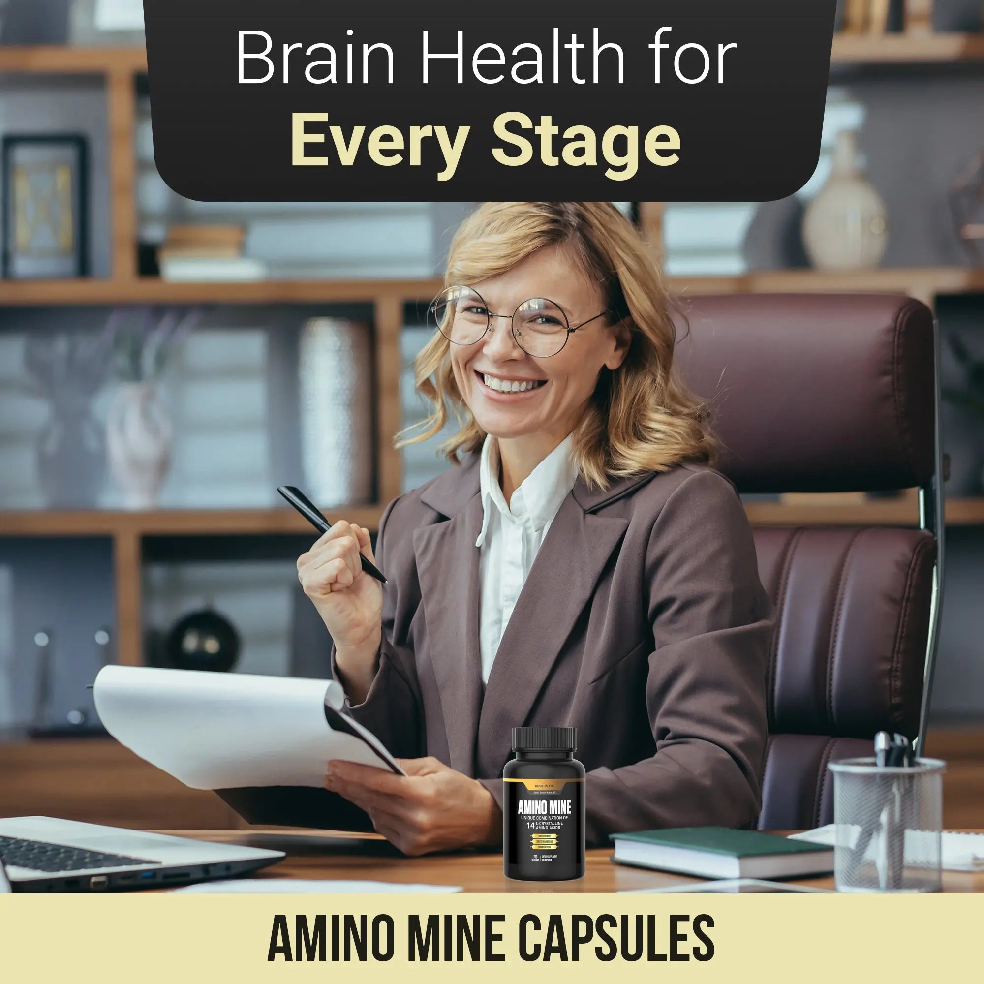 Better Life Lab Aminomine Advanced Amino Acid Supplement - Brain Health Memory and Focus Support - Image 3